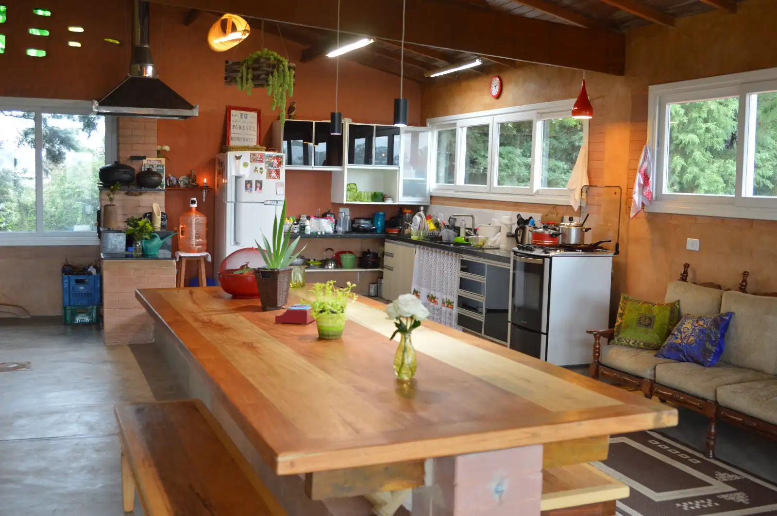 Ambiente de bioconstrução com bambu